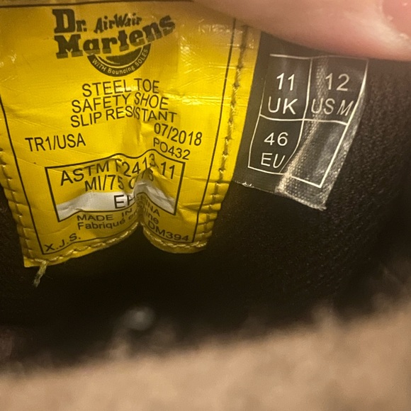 Dr. Martens Industrial Steal Toe Work Safety Boots Slip Resistant Men’s 12 - Picture 6 of 6